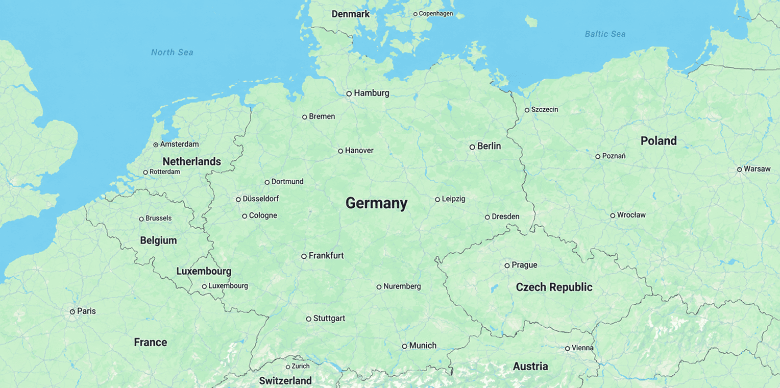 Stilisierte Regionskarte Deutschland